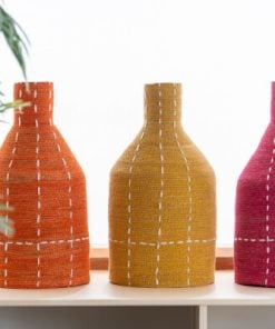 Vase Bottle Stripes Dotted Assortment Of 3