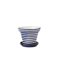 Flowerpot + Plate Granada Ceramic Blue X-Large