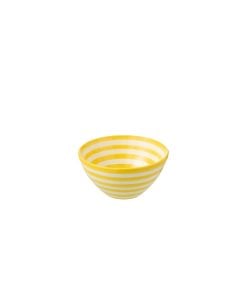 Bowl Granada Stripes High Ceramic Yellow Medium
