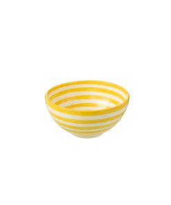 Bowl Granada Stripes High Ceramic Yellow Large