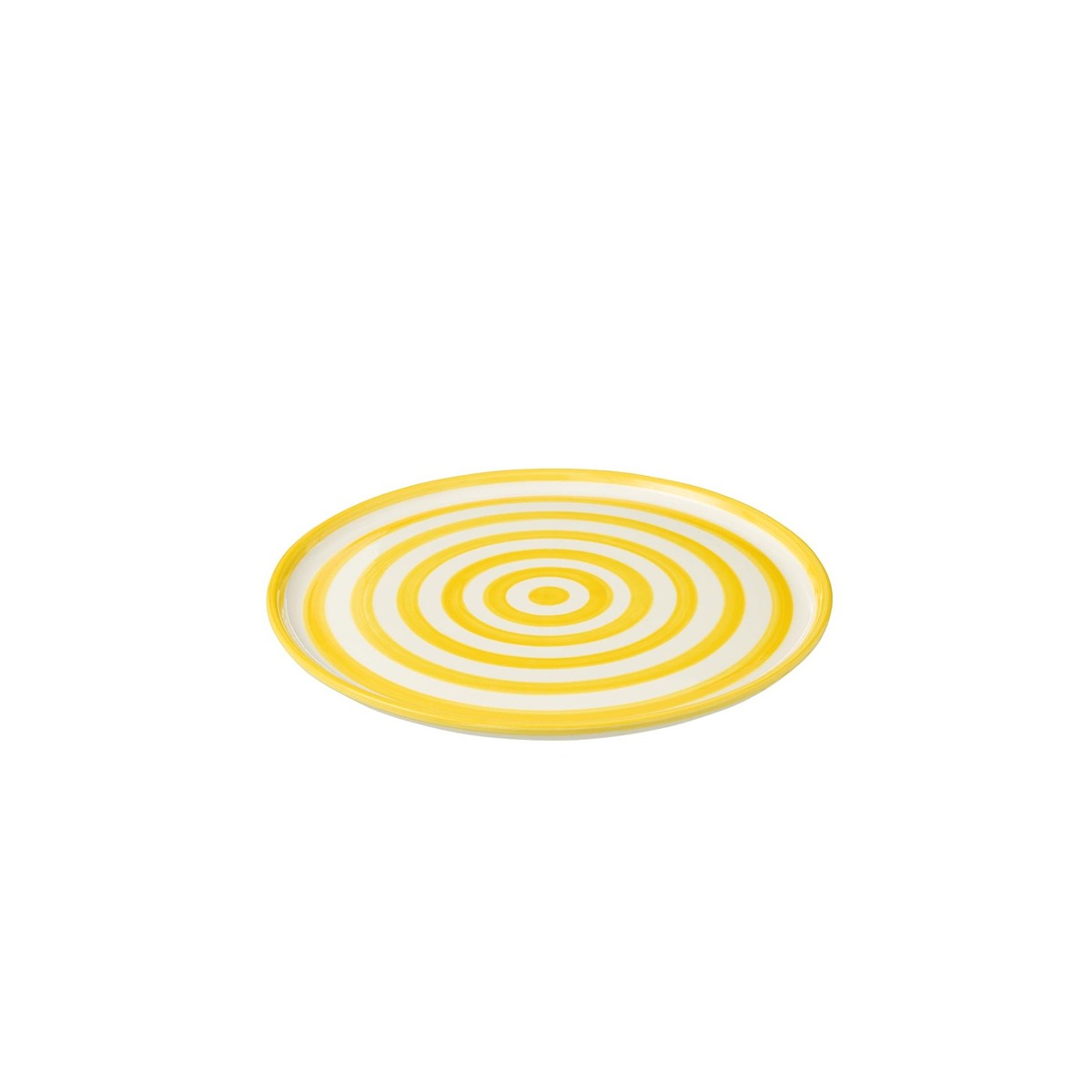 I134336 Plate Granada Stripes Ceramic Yellow