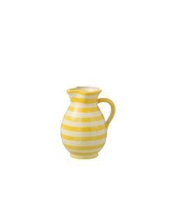 Pitcher Granada Stripes Ceramic Yellow Medium