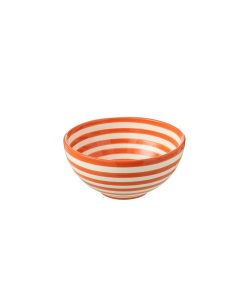 Bowl Granada Stripes High Ceramic Orange Large