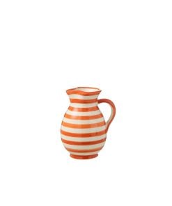 Pitcher Granada Stripes Ceramic Orange Medium