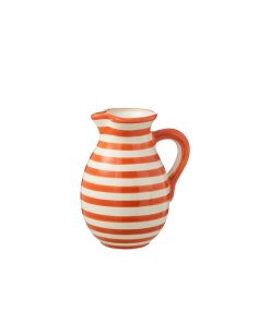 Pitcher Granada Stripes Ceramic Orange Large