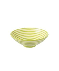Lebrillo Bowl Granada Stripes Ceramic Green