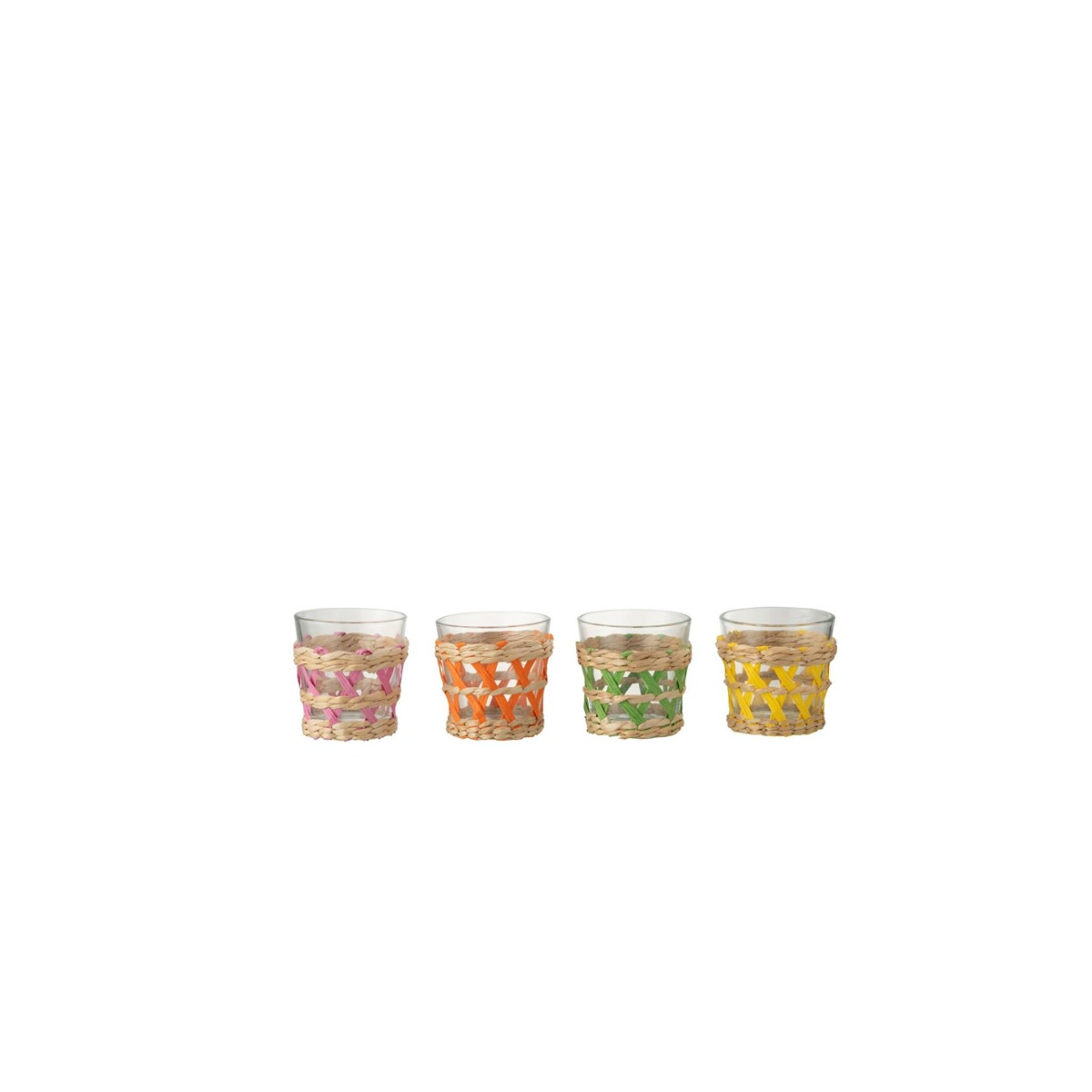 I134388 Braided Drinking Glass Small Assortment Of 4