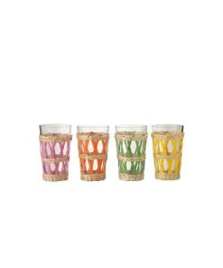 Braided Drinking Glass Large Assortment Of 4