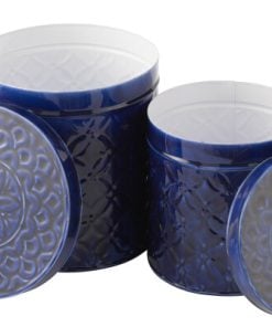 Set Of 2 Boxes High Iron Blue
