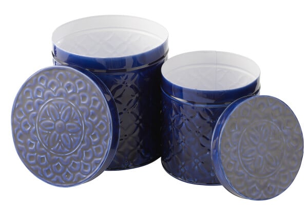 I134392 Set Of 2 Boxes High Iron Blue
