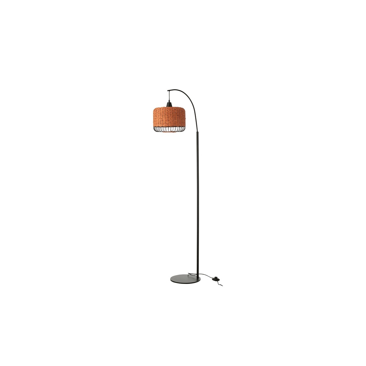 Floor Lamp Lantern Metal Orange