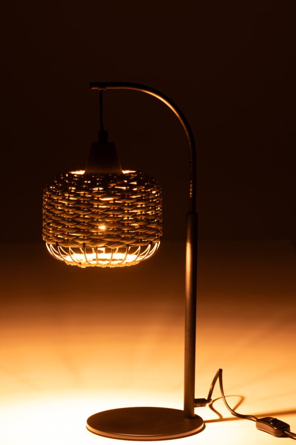 I134424 Table Lamp Lantern Metal Green