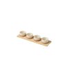 Tapas Service 4 Sets + Bamboo Dish White/Natural Tapas Service 4 Sets + Bamboo Dish White/Natural