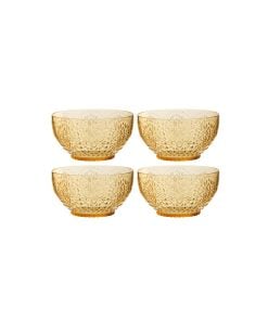 Box Of 4 Bowl Plastic Yellow