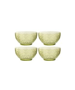 Box Of 4 Bowl Plastic Green