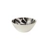 Bowl Floral Mango Wood Black/White Large Bowl Floral Mango Wood Black/White Large