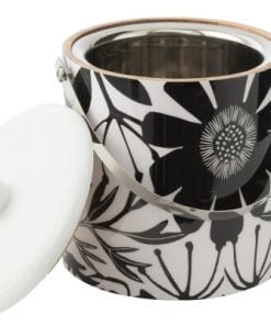 Ice Bucket Floral Black/White