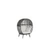 Lounge Chair Oval Steel Black