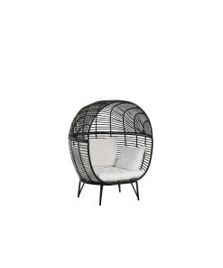Lounge Chair Oval Steel Black