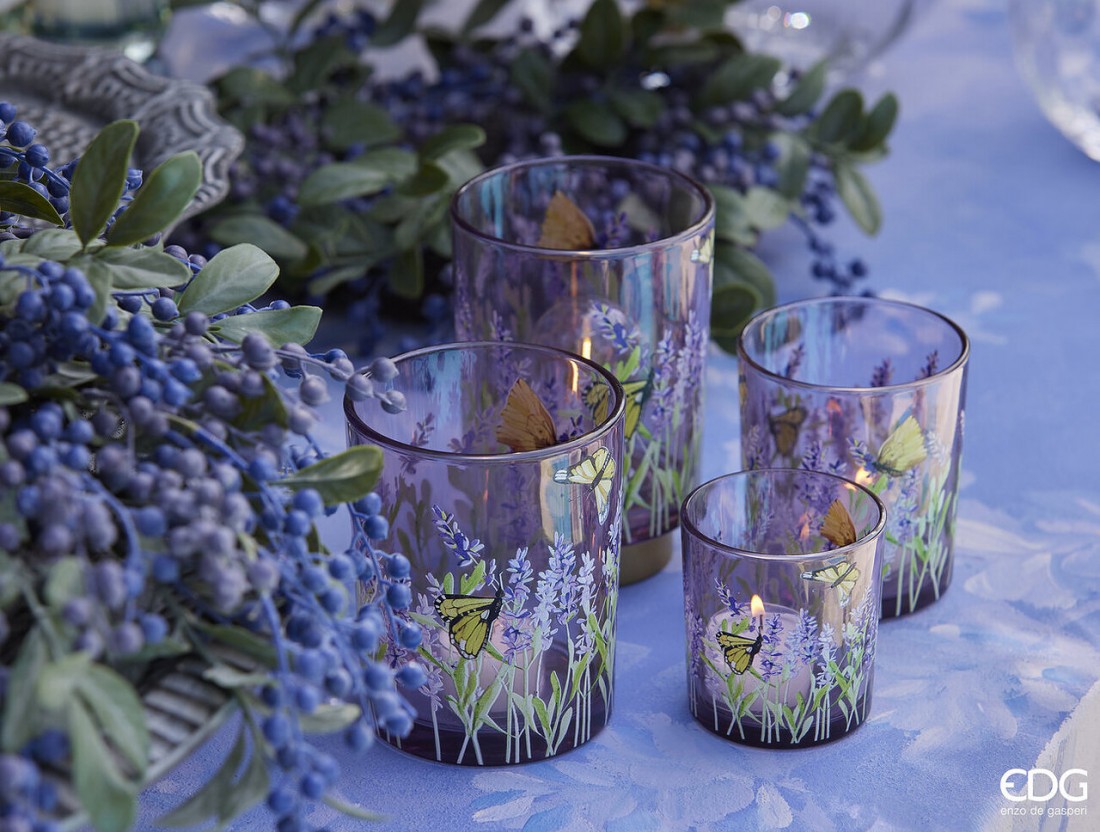 I134737 Lavender Cylinder Candle Holder