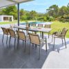 Evasion Extendable Table + 10 Essentia Armchairs