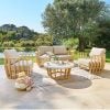 Lemindo Sofa Set 4 Seats Eucalyptus