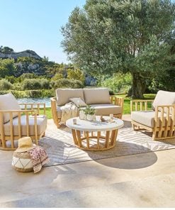 Lemindo Sofa Set 4 Seats Eucalyptus