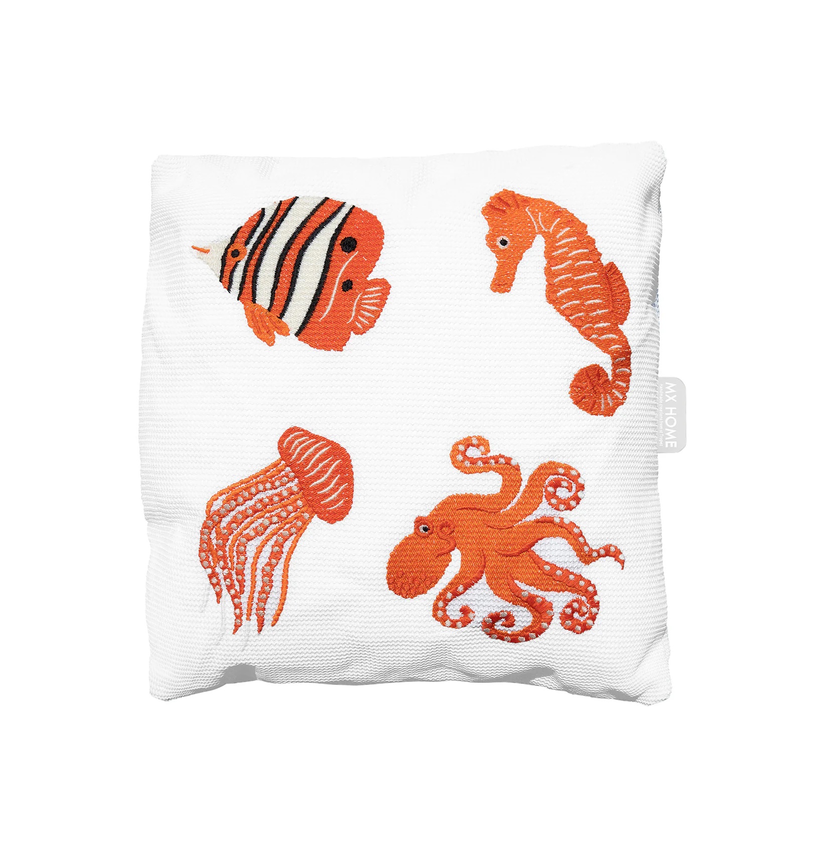 I135125-1 Mx Home Orange Fish Embroidery Cushion