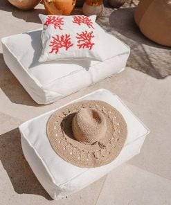 Mx Home Medium Floor Cushion White