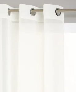 Ivory Etamine Eyelet Curtain