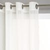 Vory Eyelet Curtain With Fine Stripes Vory Eyelet Curtain With Fine Stripes