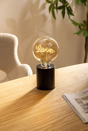 I135177 Ornamental Light Bulb Filament "Love" Amber
