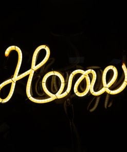 Ornamental Light Bulb Filament "Home"  Amber