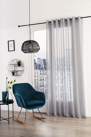 I135181 Louis Sheer Curtains Grey