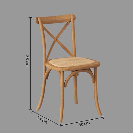I135189 Isak Bistro Chair Natural Oak Legs