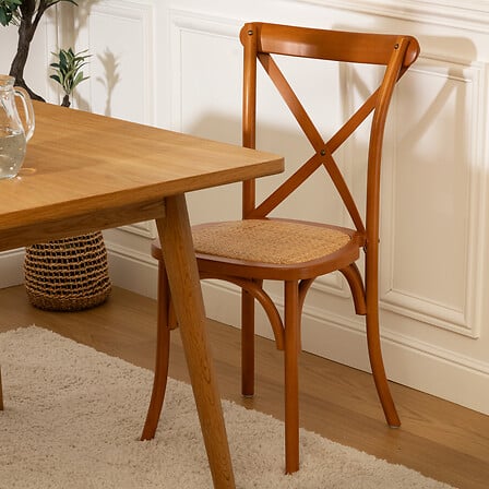 I135190 Isak Brown Oak Bistrot Chair