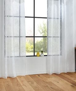 Devo Leaf Sheer Curtains White