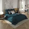 Bed Linen Set 260 X 240 Cm Bleu Canard Bed Linen Set 260 X 240 Cm Bleu Canard