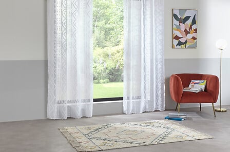 I135234 Sama Jacquard Sheer Curtains