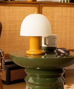 Rick Yellow Led Lamp Glass