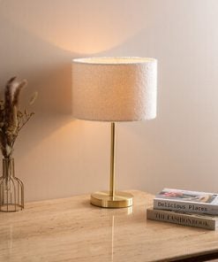 Tina Gold Bouclet Lamp