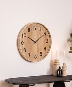 Wood Clock Ivana Light Brown