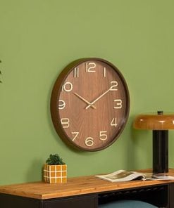 Wood Clock Ivana Dark Brown