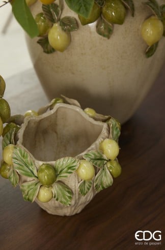 I135541-1 Freaky Lemons Amphora Vase H.35