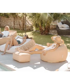 Mx Home X L argeFloating Pouf Raffia Effect