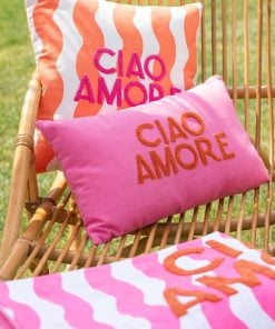 Cushion Ciao Amore Cotton Pink/Orange Assortment Of 2
