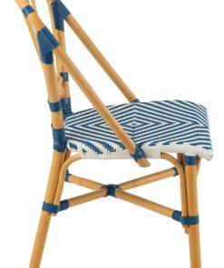 Dining Chair Rattan Blue/White Dining Chair Rattan Blue/White