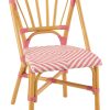 Dining Chair Rattan Pink/White Dining Chair Rattan Pink/White