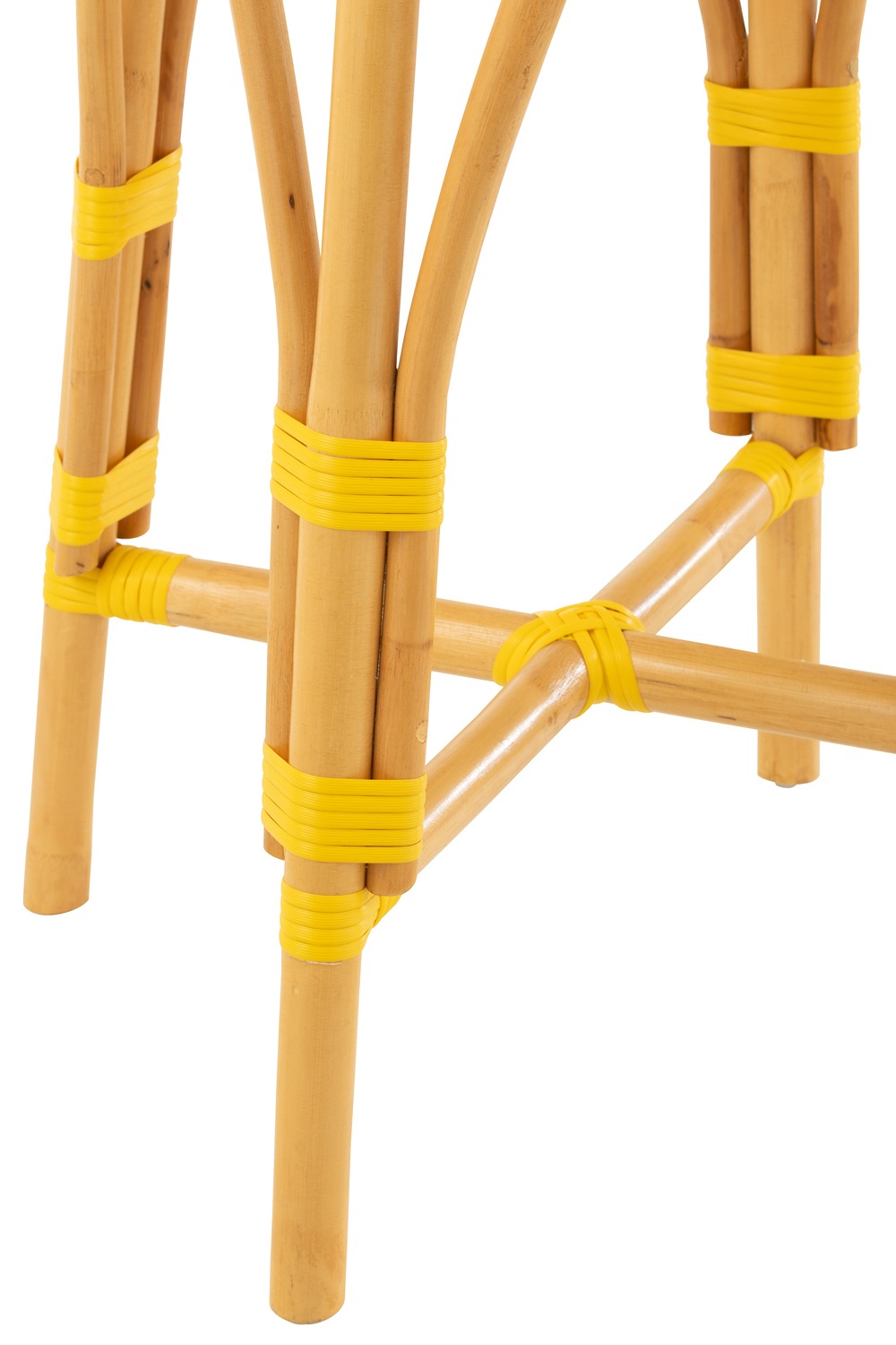 I135617-3 Stool Rattan Yellow/White Large