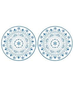 Easy Life Set Of 2 Blue Placemats Exotic Vibes